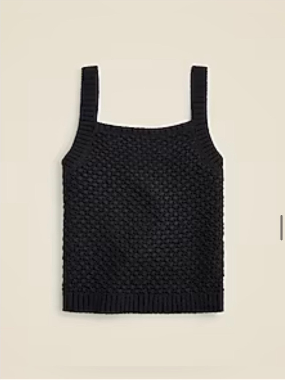 NWT J.Crew Basket-Stitch Sweater Tank Black Size Medium